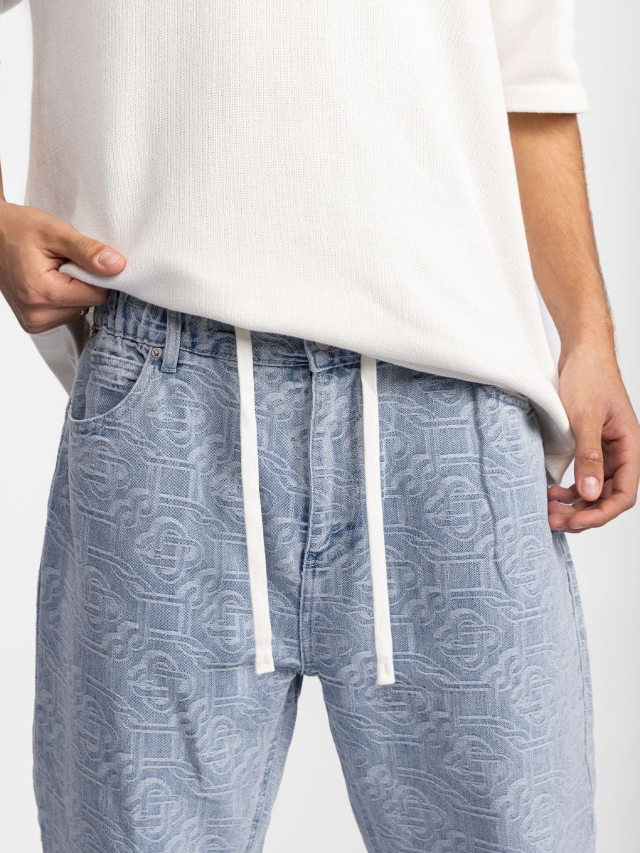 גינס לגבר עם דוגמת טקסטורה