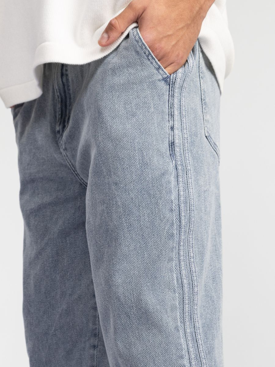 מכמכנסי בד דנים עם שרוך קשירה