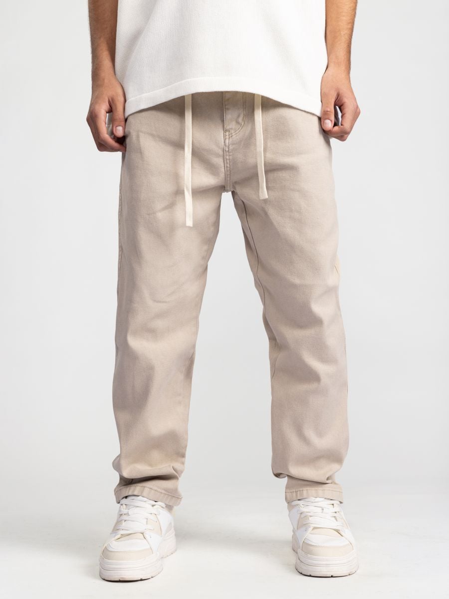 מכנסי בד לגבר עם שרוך