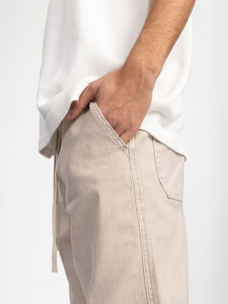 מכנסי בד לגבר עם שרוך