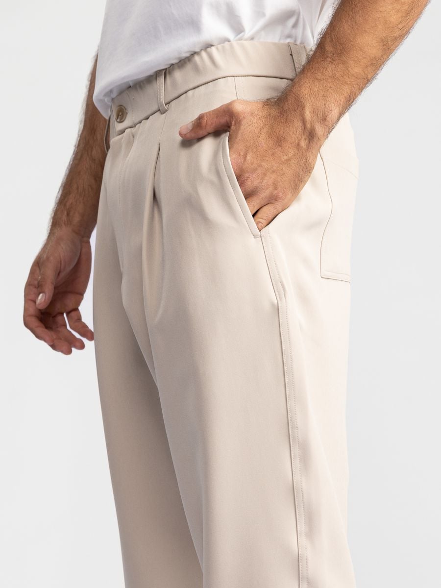 מכנסי ערב עם מותן גומי לגבר