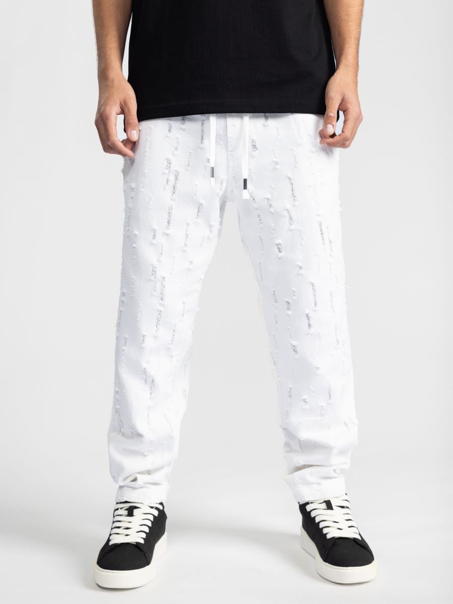 מכנסי בד לגבר בטקסטורה פרומה