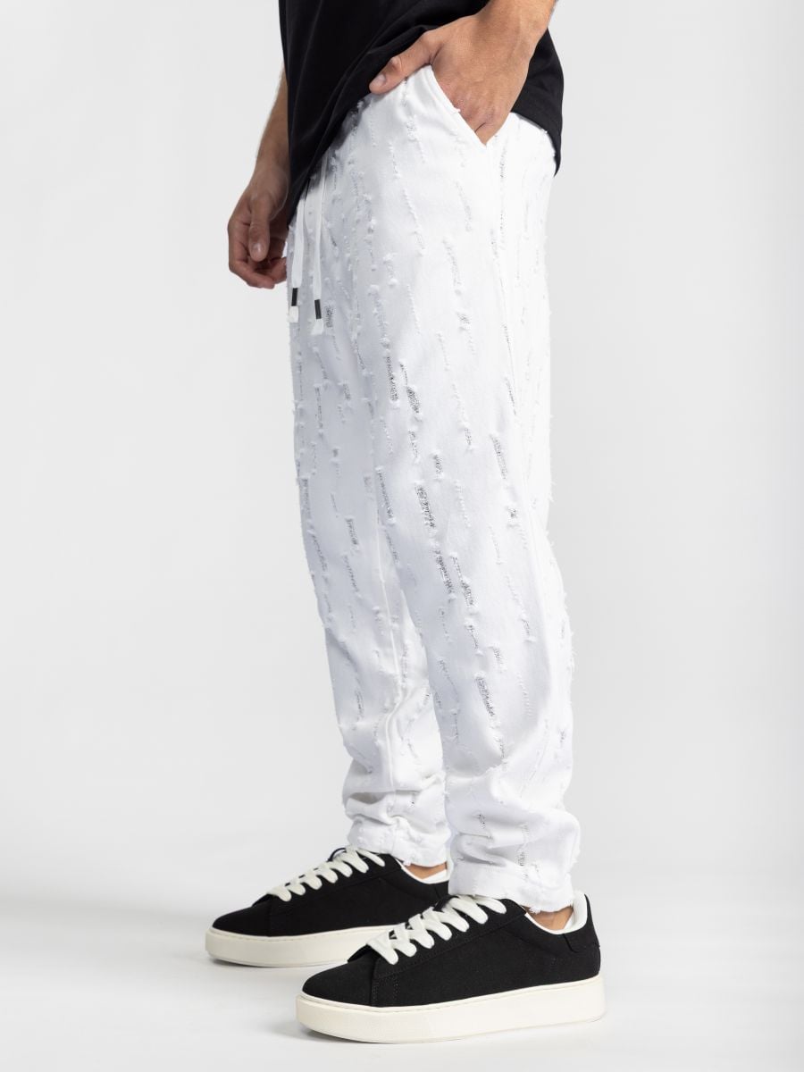 מכנסי בד לגבר בטקסטורה פרומה