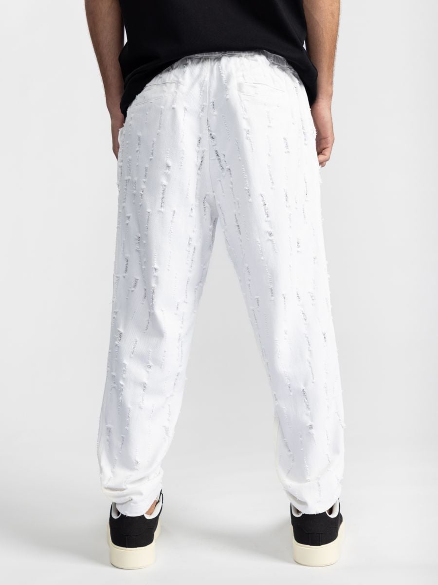 מכנסי בד לגבר בטקסטורה פרומה