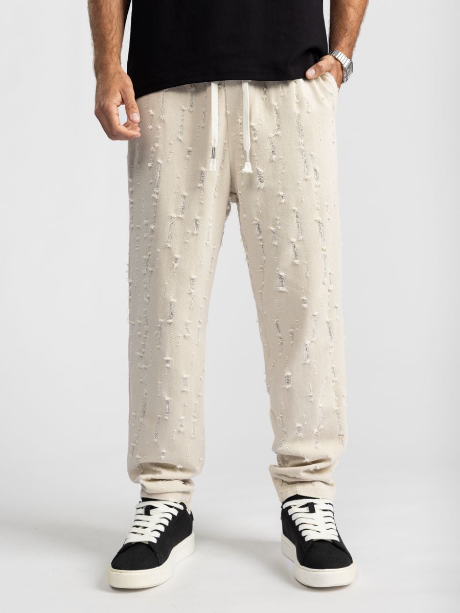 מכנסי בד לגבר בטקסטורה פרומה