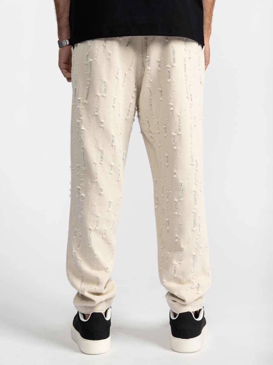 מכנסי בד לגבר בטקסטורה פרומה