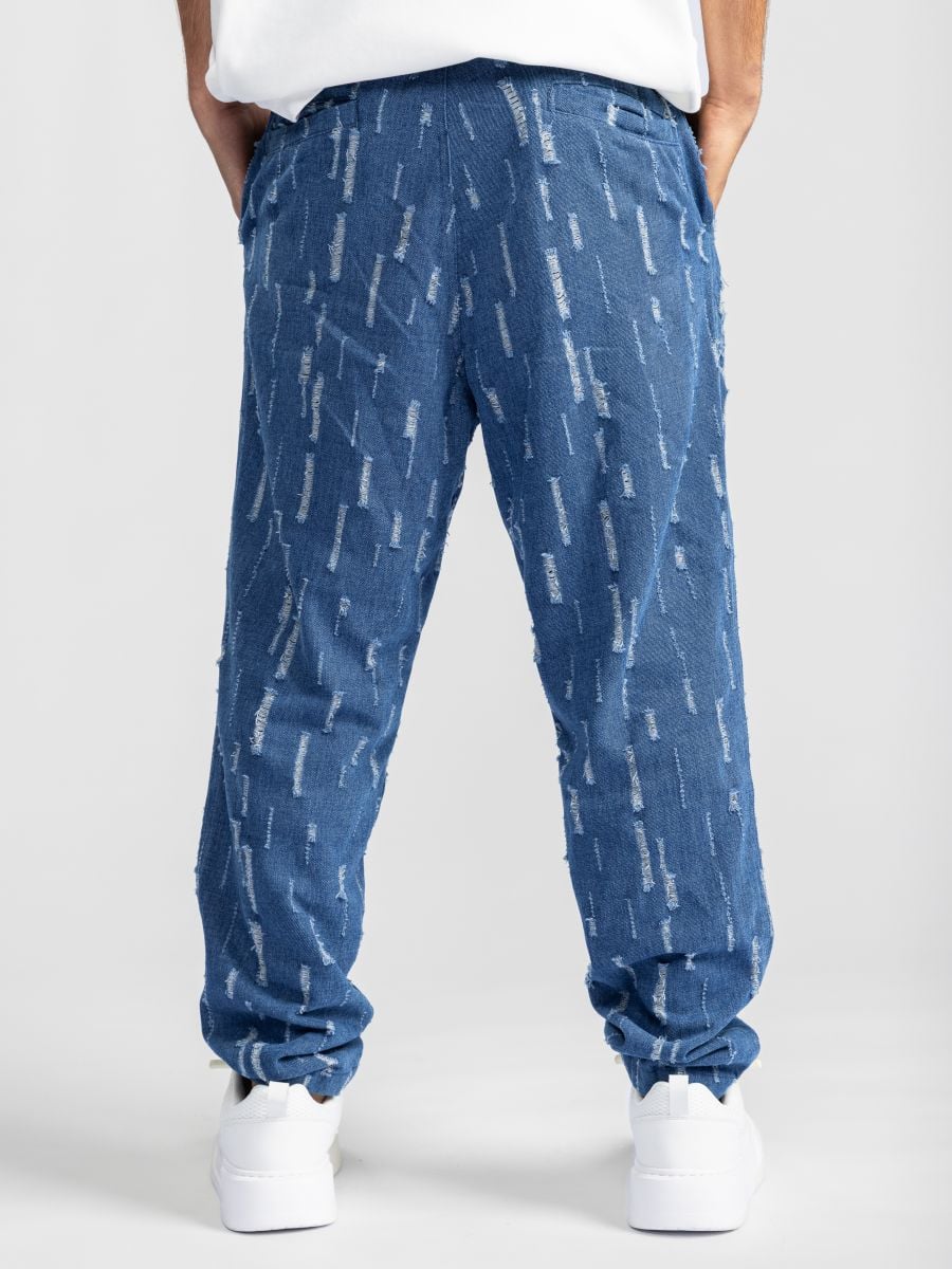 מכנסי בד לגבר בטקסטורה פרומה