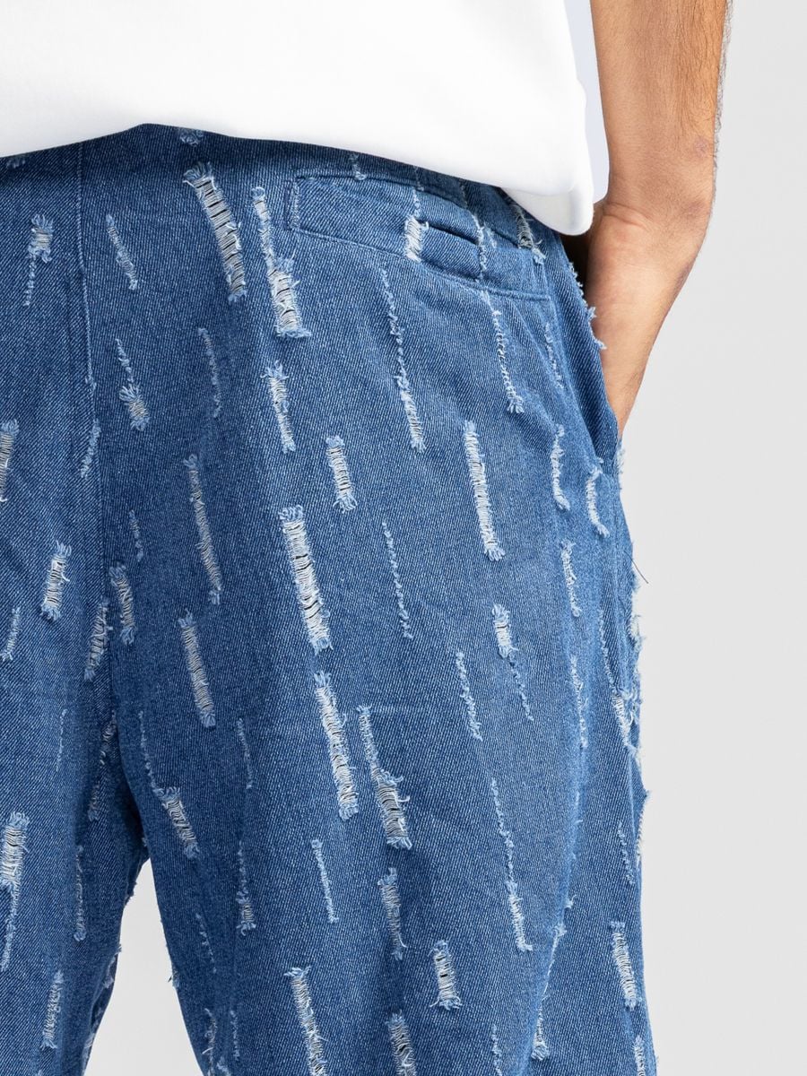 מכנסי בד לגבר בטקסטורה פרומה