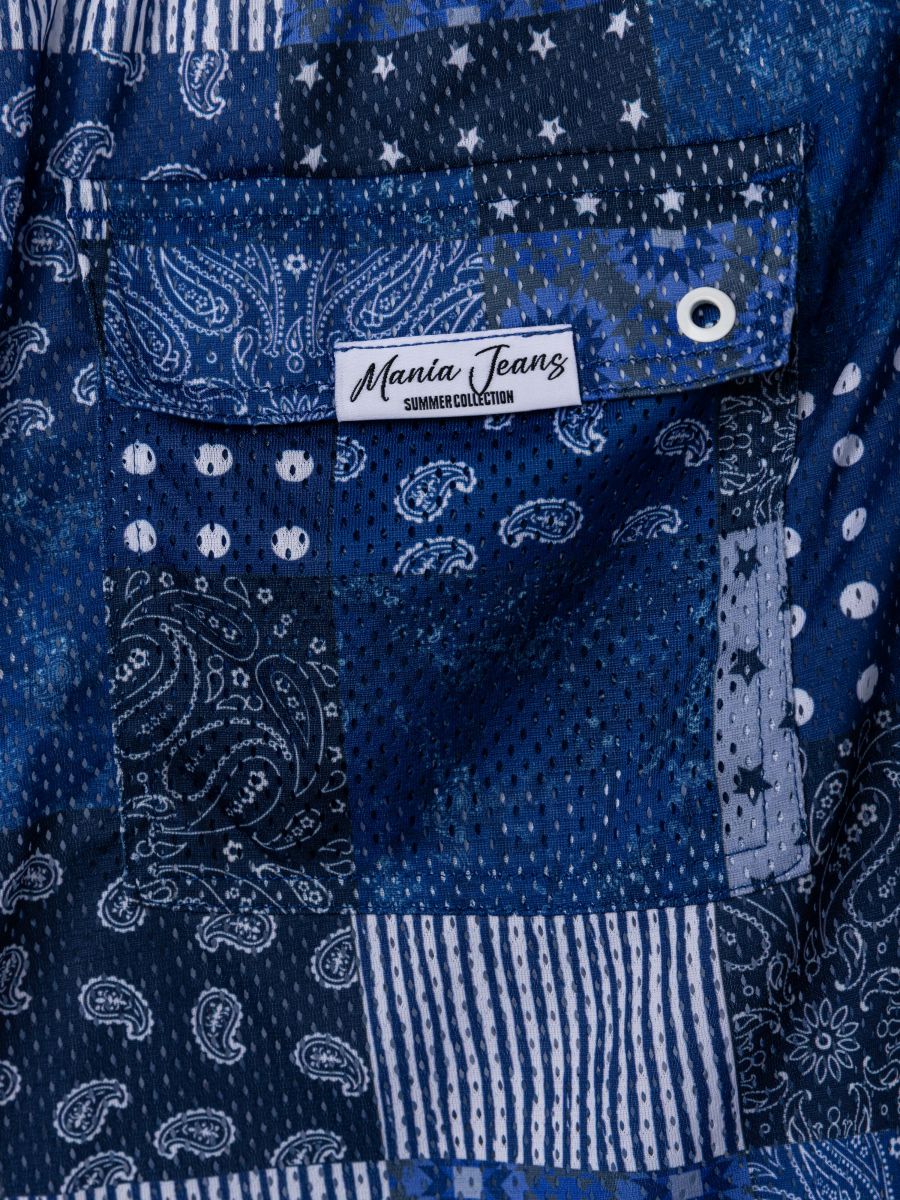 בגדי-ים עם הדפס פאץ’’ בנדנה